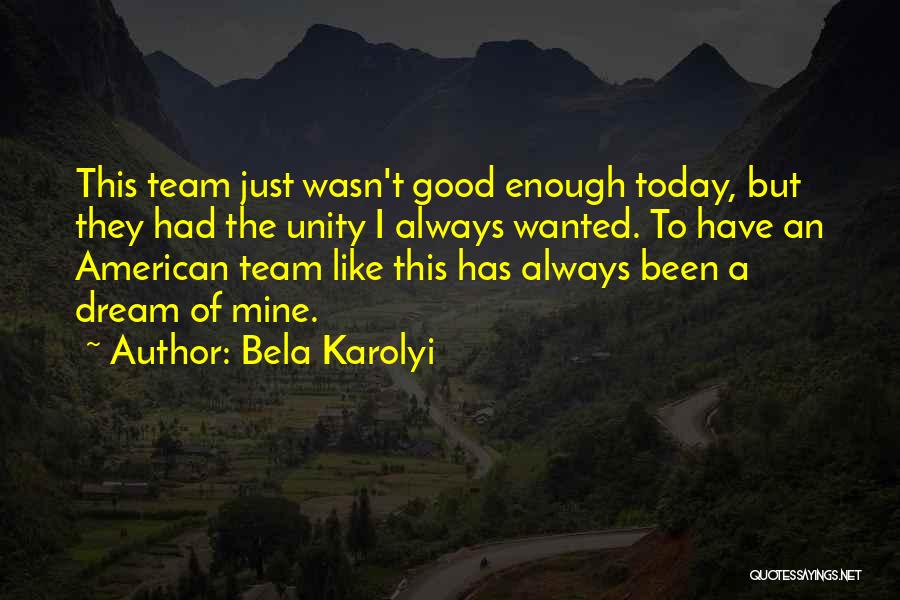 Team Unity Quotes By Bela Karolyi