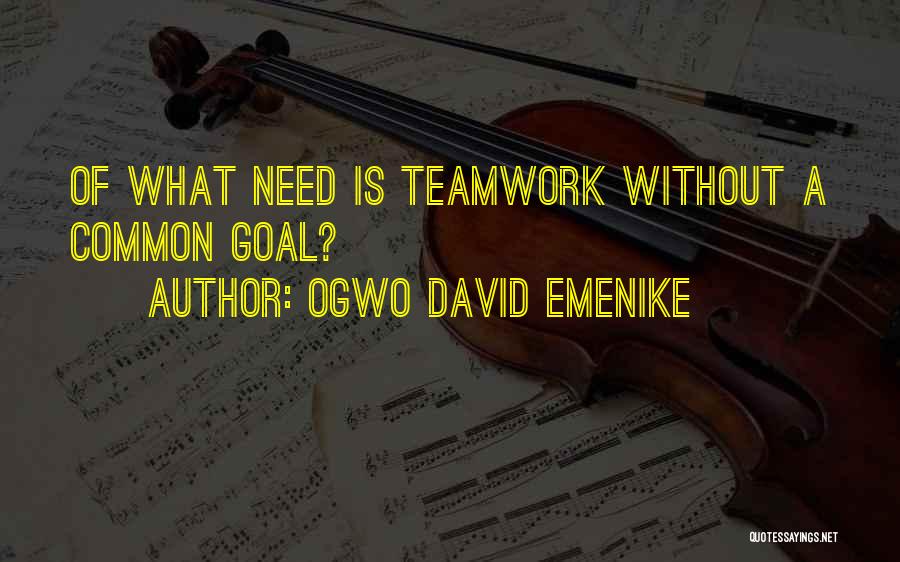 Team Unity Quotes By Ogwo David Emenike