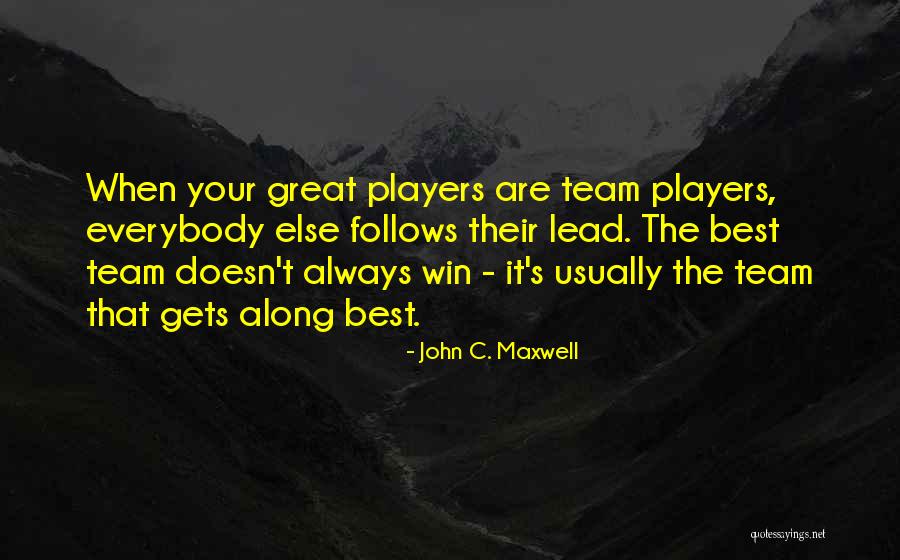 Team Winning Quotes By John C. Maxwell Team Winning Quotes By John C. Maxwell