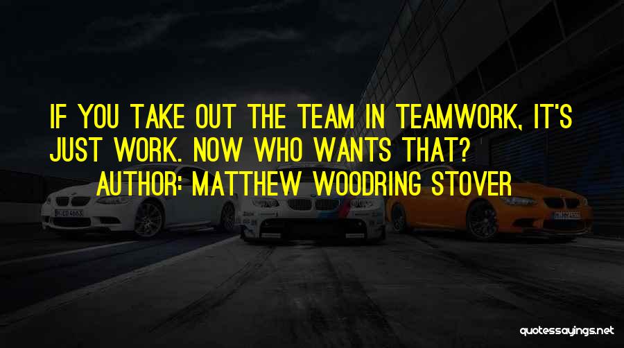 Teamwork At Work Quotes By Matthew Woodring Stover