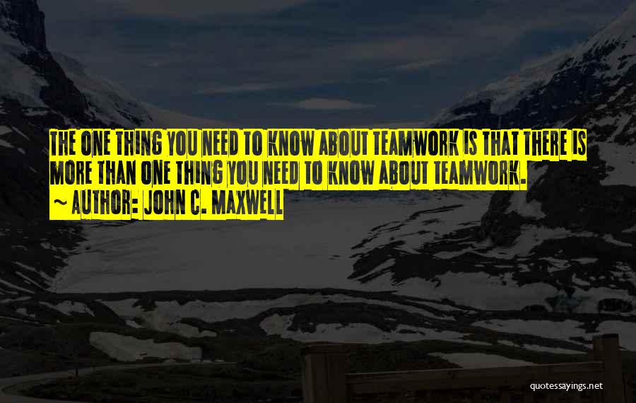 Teamwork Quotes By John C. Maxwell