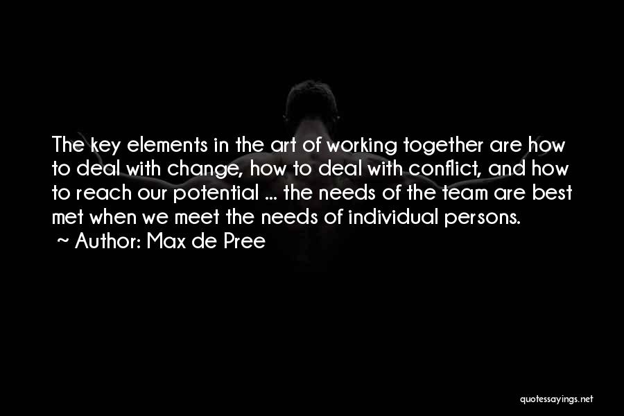 Teamwork Working Together Quotes By Max De Pree