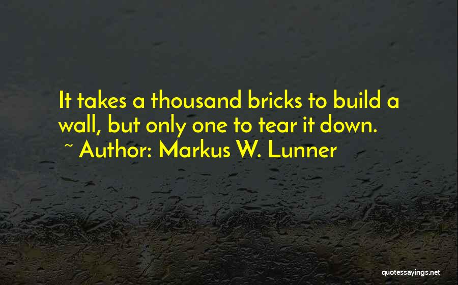 Tear Down Quotes By Markus W. Lunner