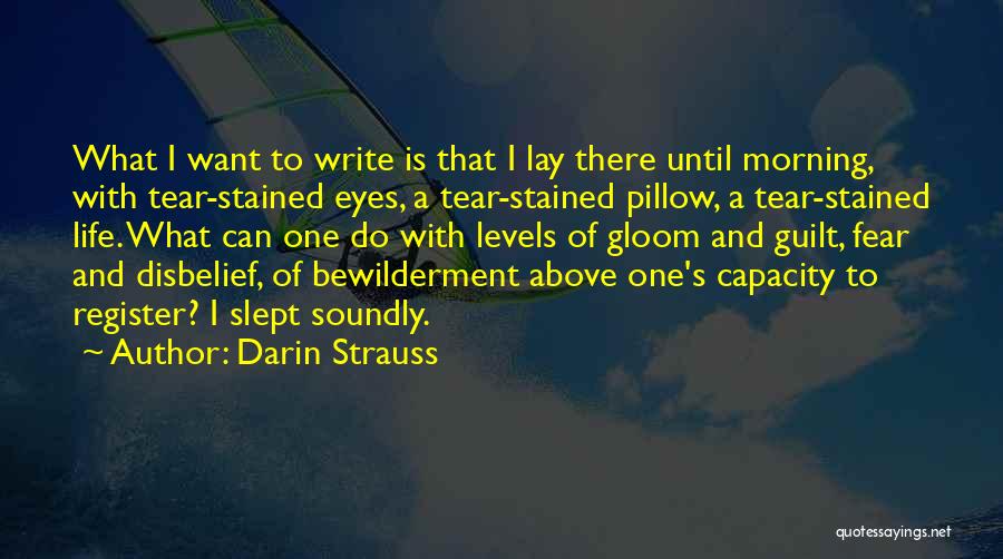 Tear Stained Eyes Quotes By Darin Strauss