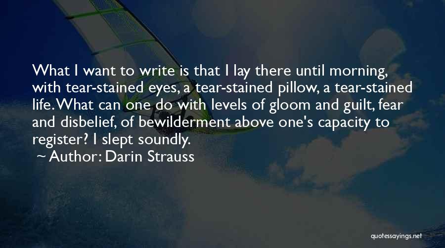 Tear Stained Pillow Quotes By Darin Strauss