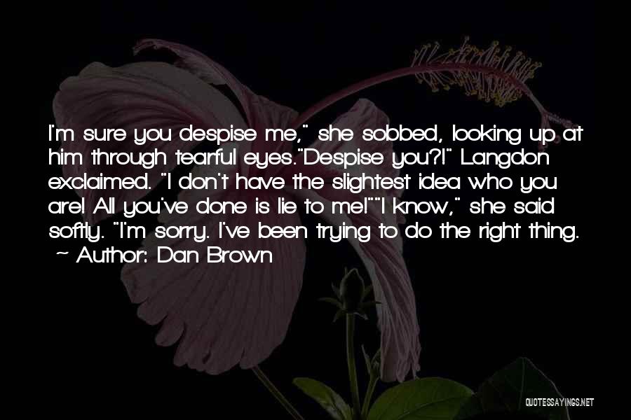 Tearful Eyes Quotes By Dan Brown