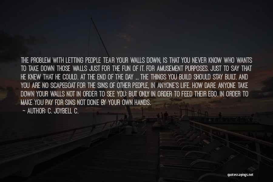 Tearing Others Down To Build Yourself Up Quotes By C. JoyBell C.