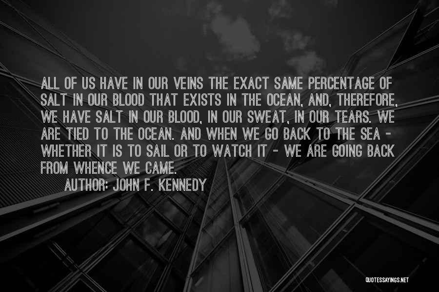 Tears And Sweat Quotes By John F. Kennedy