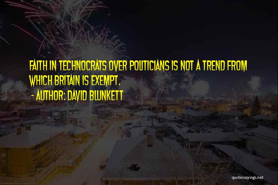 Technocrats Quotes By David Blunkett