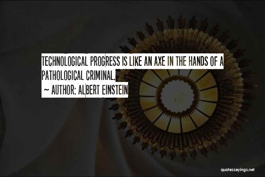 Technological Progress Quotes By Albert Einstein