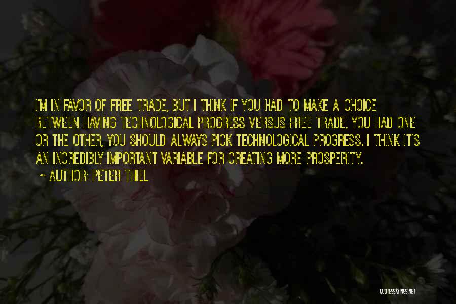 Technological Progress Quotes By Peter Thiel