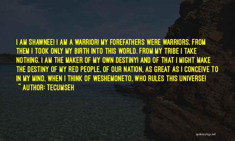 Tecumseh's Quotes By Tecumseh