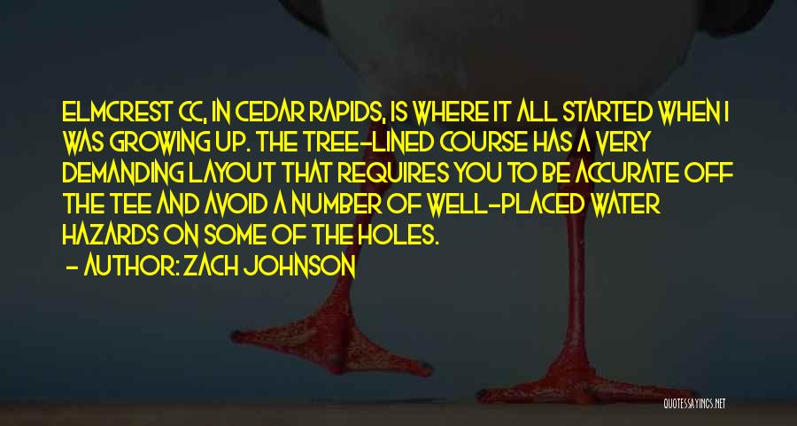Tee Off Quotes By Zach Johnson