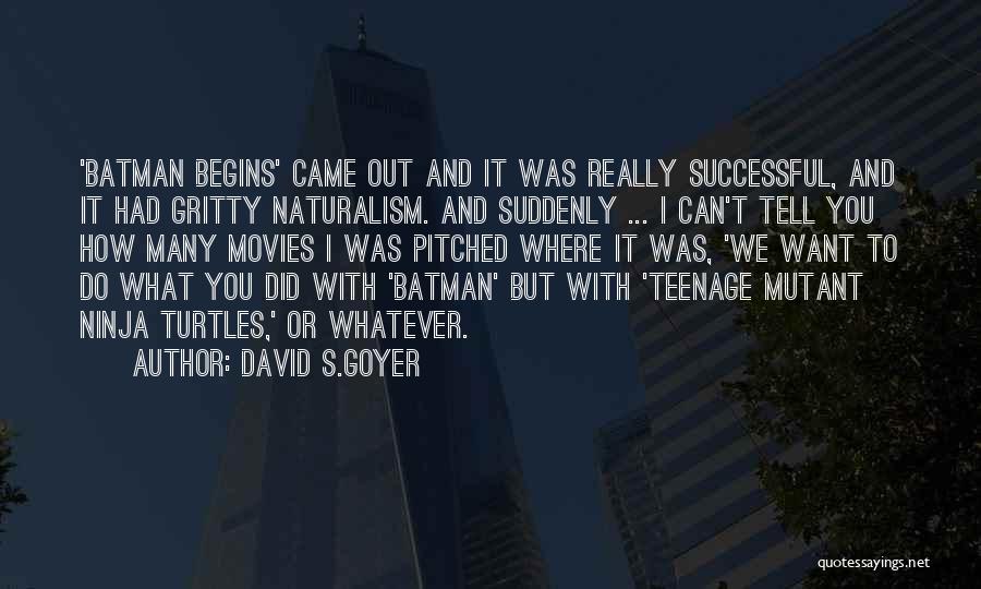 Teenage Mutant Quotes By David S.Goyer