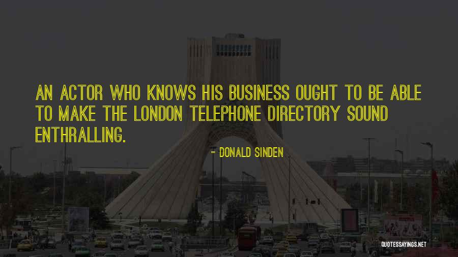 Telephone Directory Quotes By Donald Sinden