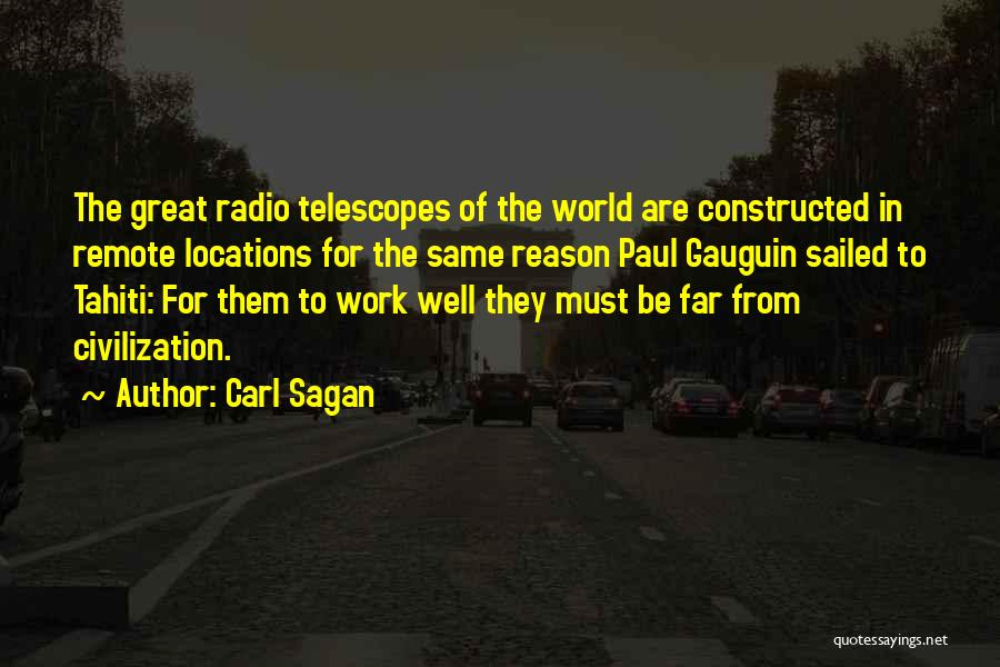 Telescopes Quotes By Carl Sagan