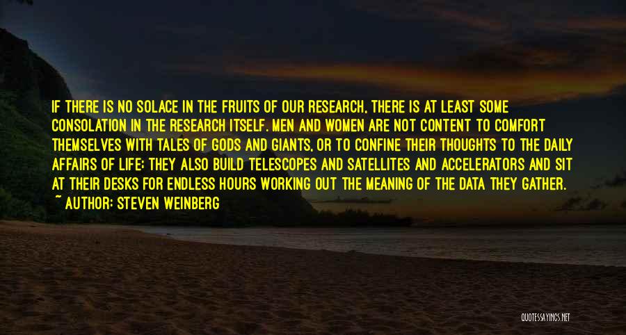 Telescopes Quotes By Steven Weinberg