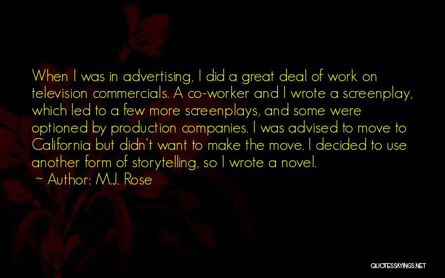 Television Commercials Quotes By M.J. Rose