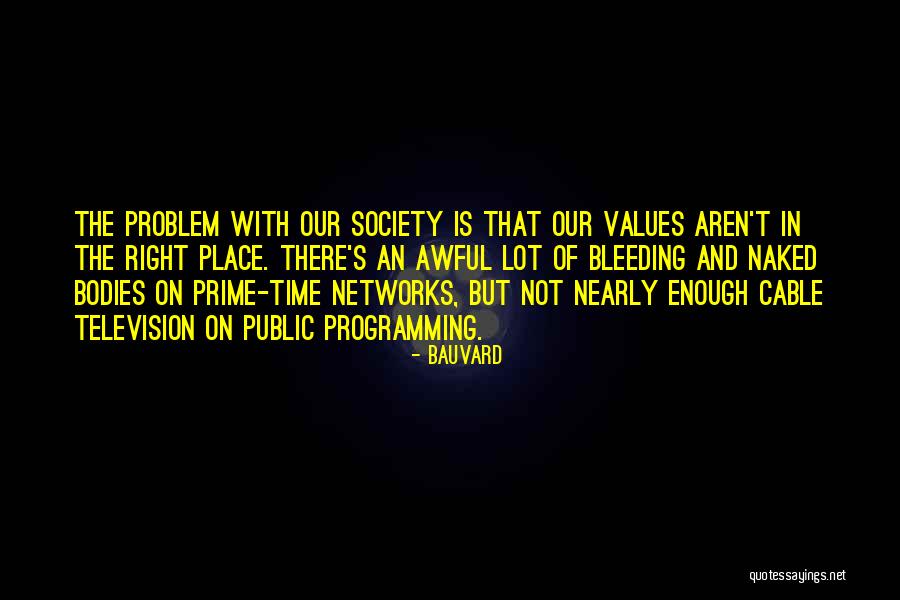 Television Programming Quotes By Bauvard Television Programming Quotes By Bauvard