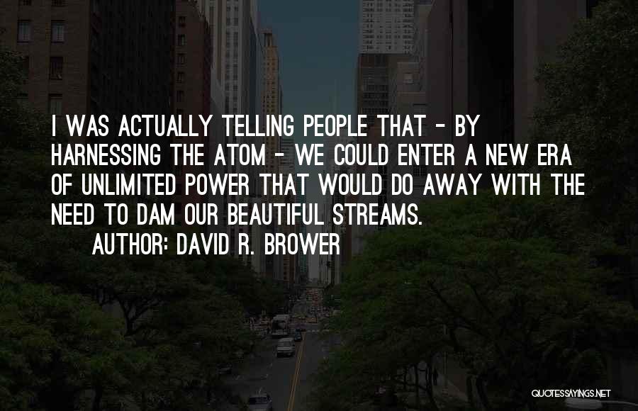 Telling Her She's Beautiful Quotes By David R. Brower