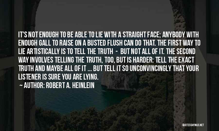 Telling The Truth And Lying Quotes By Robert A. Heinlein