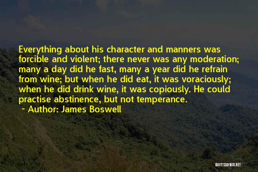 Temperance Quotes By James Boswell