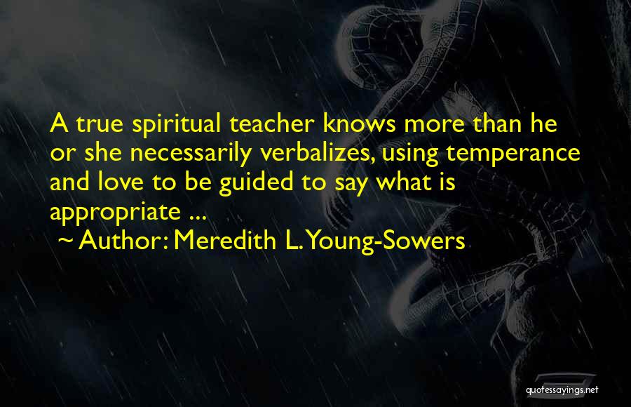 Temperance Quotes By Meredith L. Young-Sowers