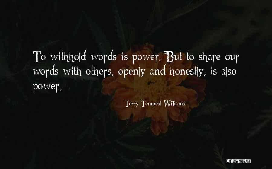 Tempest Power Quotes By Terry Tempest Williams Tempest Power Quotes By Terry Tempest Williams