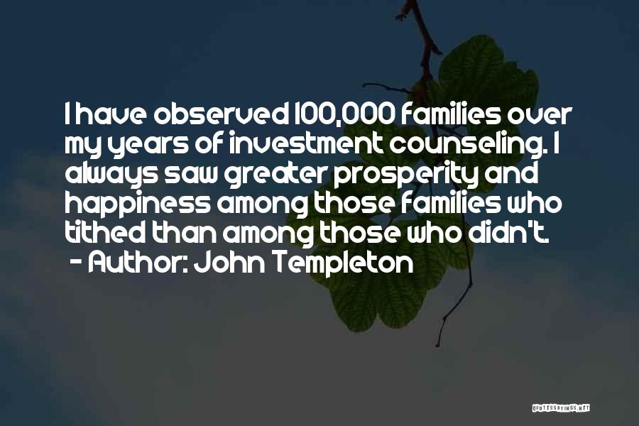 Templeton Investment Quotes By John Templeton