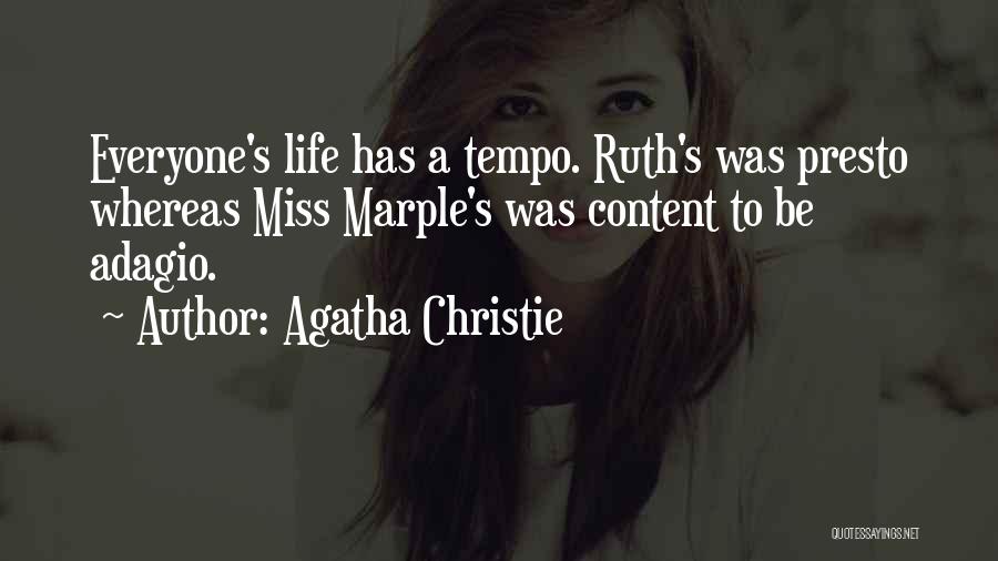 Tempo Quotes By Agatha Christie