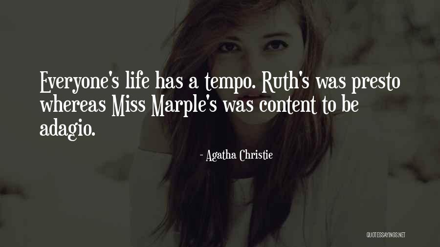 Tempo Quotes By Agatha Christie