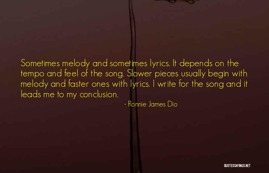 Tempo Quotes By Ronnie James Dio