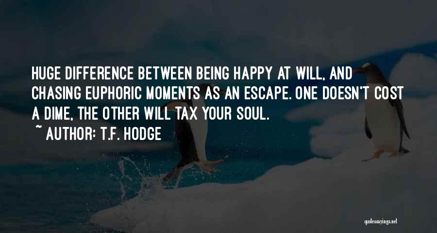 Temporary Happiness Quotes By T.F. Hodge
