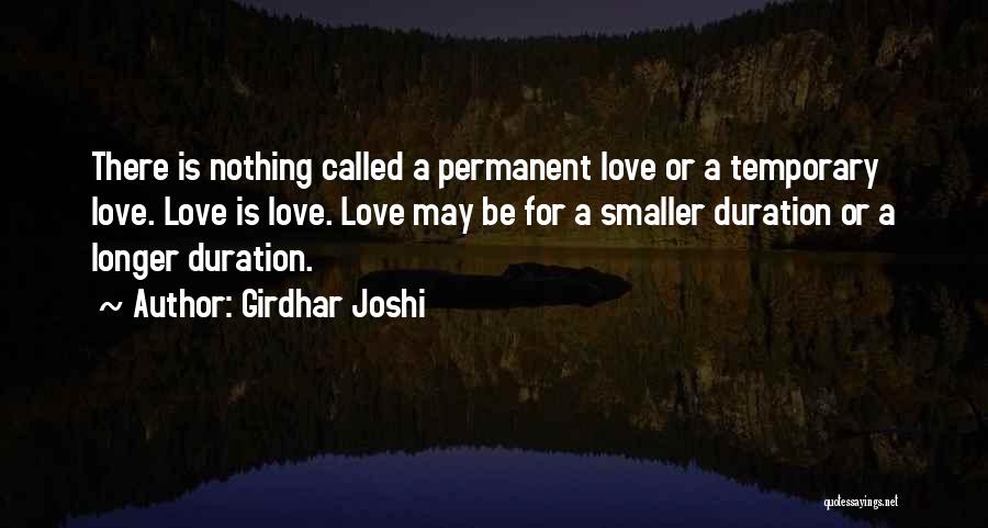 Temporary Permanent Quotes By Girdhar Joshi