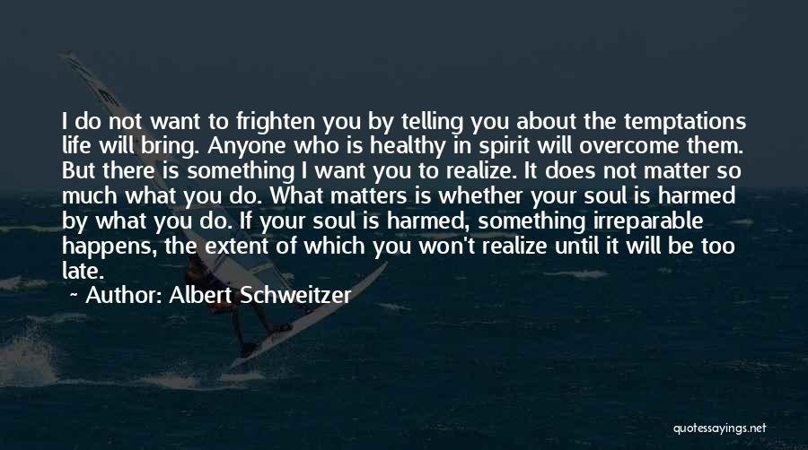 Temptations In Life Quotes By Albert Schweitzer