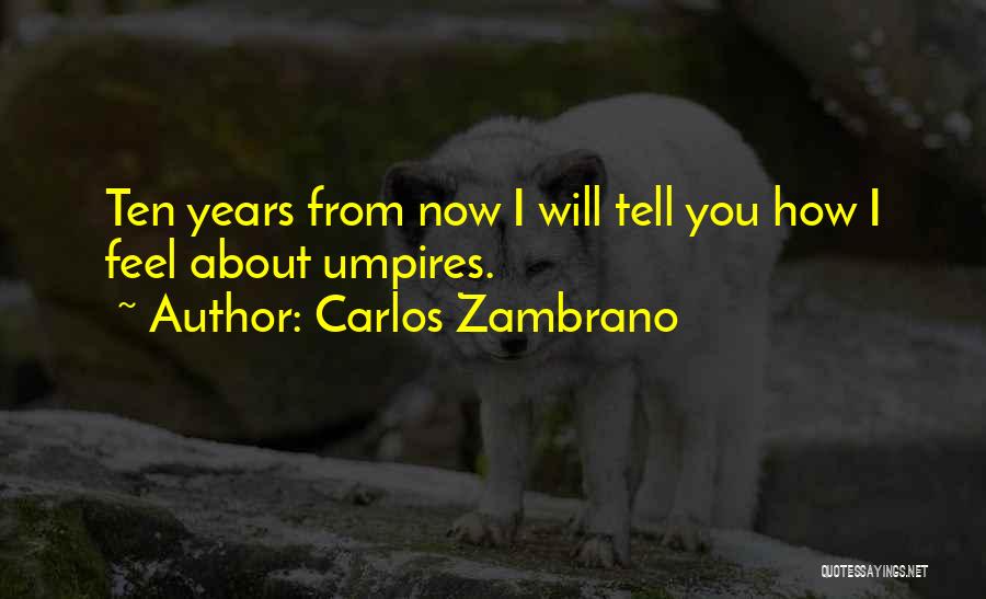 Ten Years From Now Quotes By Carlos Zambrano