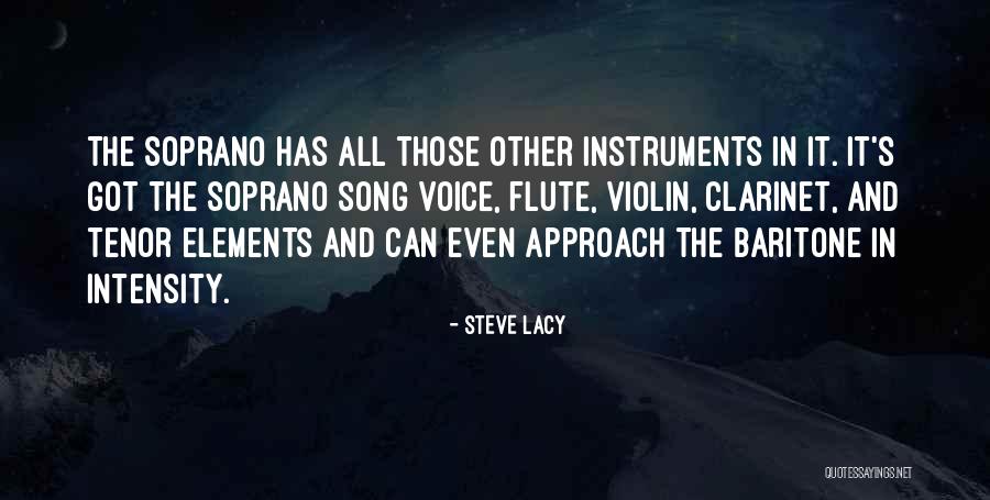Tenor Voice Quotes By Steve Lacy Tenor Voice Quotes By Steve Lacy