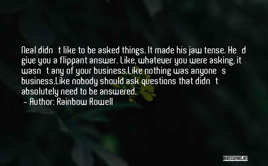 Tense Quotes By Rainbow Rowell