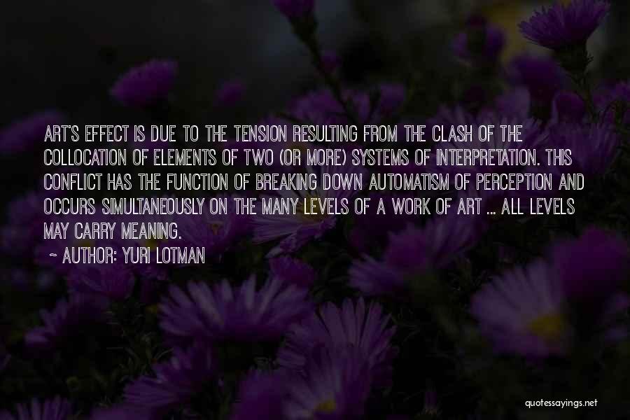 Tension At Work Quotes By Yuri Lotman
