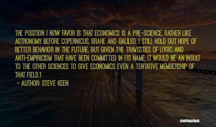 Tentative Quotes By Steve Keen