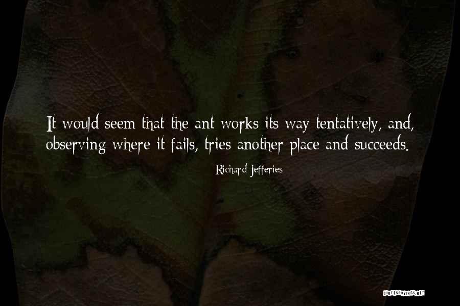 Tentatively Quotes By Richard Jefferies Tentatively Quotes By Richard Jefferies