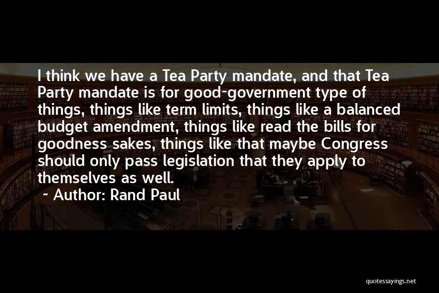 Term Limits For Congress Quotes By Rand Paul