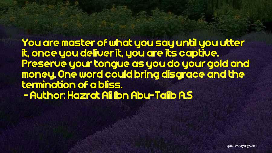 Termination Quotes By Hazrat Ali Ibn Abu-Talib A.S