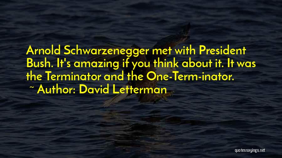 Terminator Schwarzenegger Quotes By David Letterman