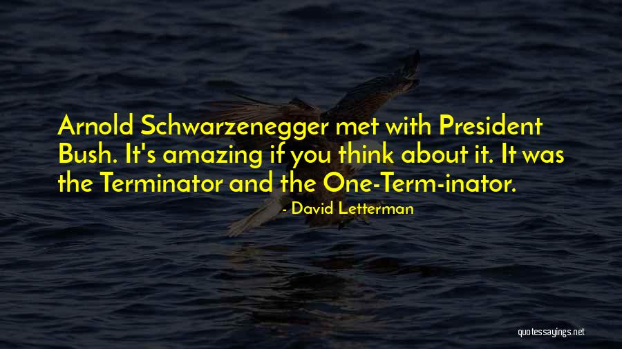 Terminator Schwarzenegger Quotes By David Letterman