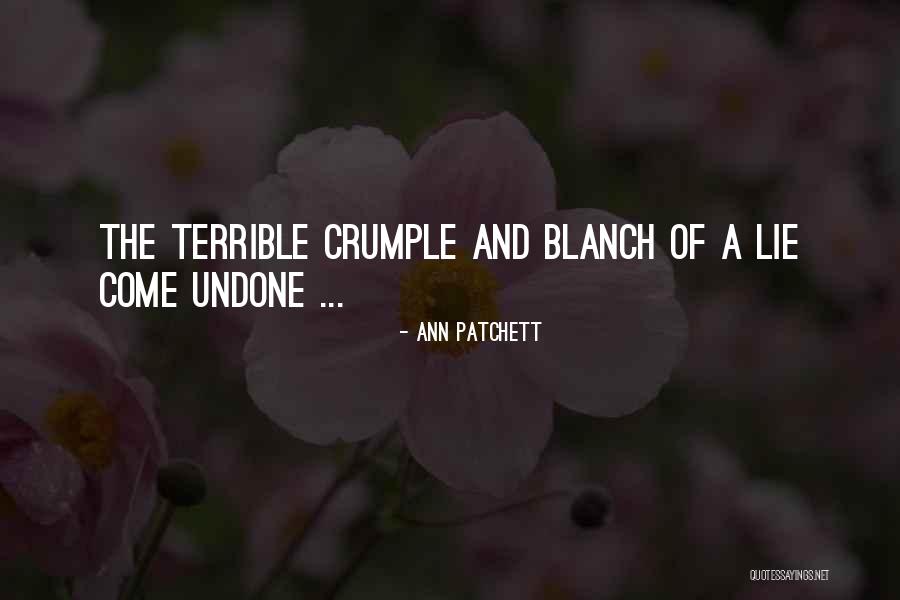 Terrible Lies Quotes By Ann Patchett
