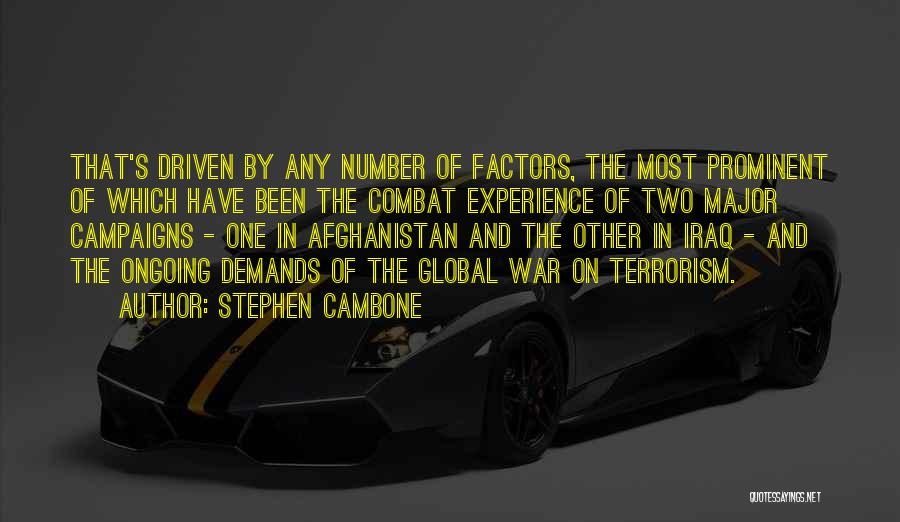 Terrorism In Afghanistan Quotes By Stephen Cambone