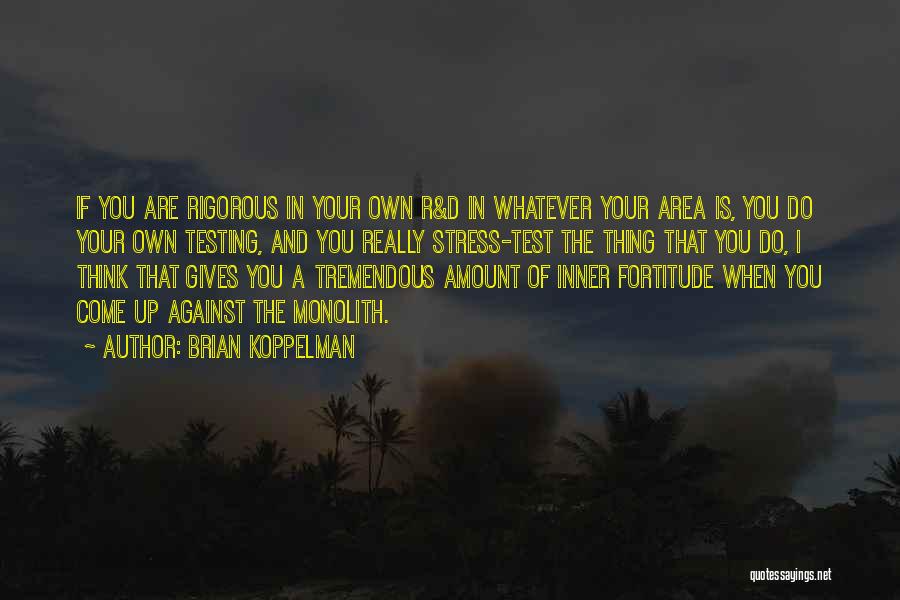 Test Stress Quotes By Brian Koppelman