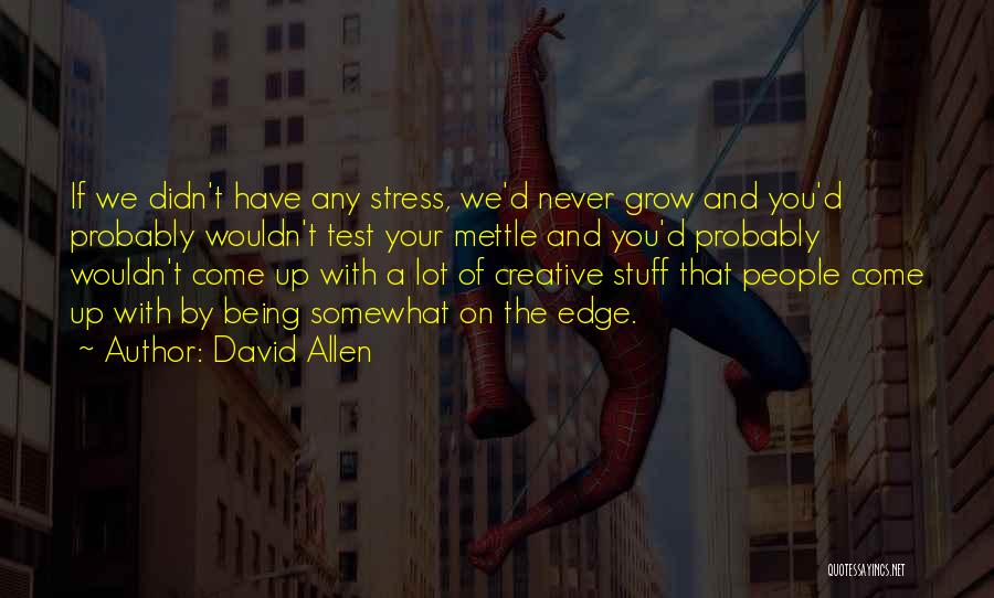 Test Stress Quotes By David Allen