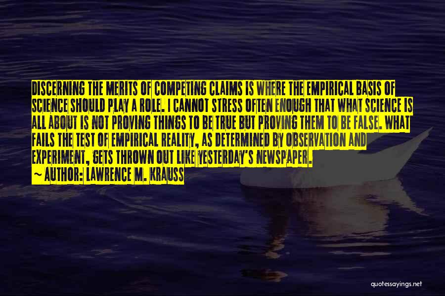 Test Stress Quotes By Lawrence M. Krauss